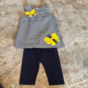 Rare Editions Gingham Set with Yellow Accents